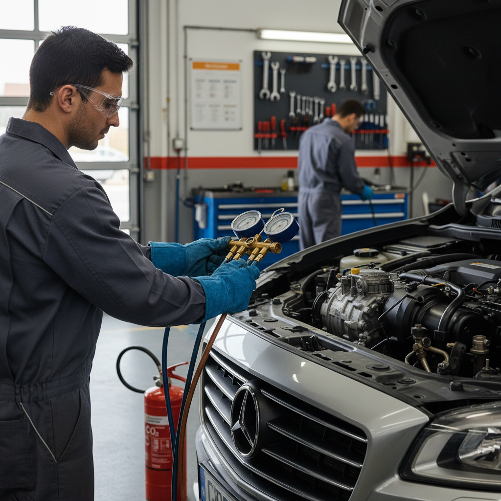 Cuidados de Segurança ao Trabalhar com o Sistema de Climatização Automotiva