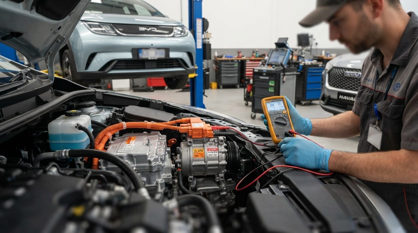Diagnóstico de compressores elétricos: guia prático para BYD, GWM e Toyota