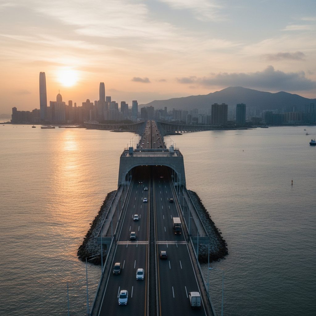 As pontes-túneis que fazem carros "desaparecerem" no mar: a nova obra-prima da engenharia chinesa