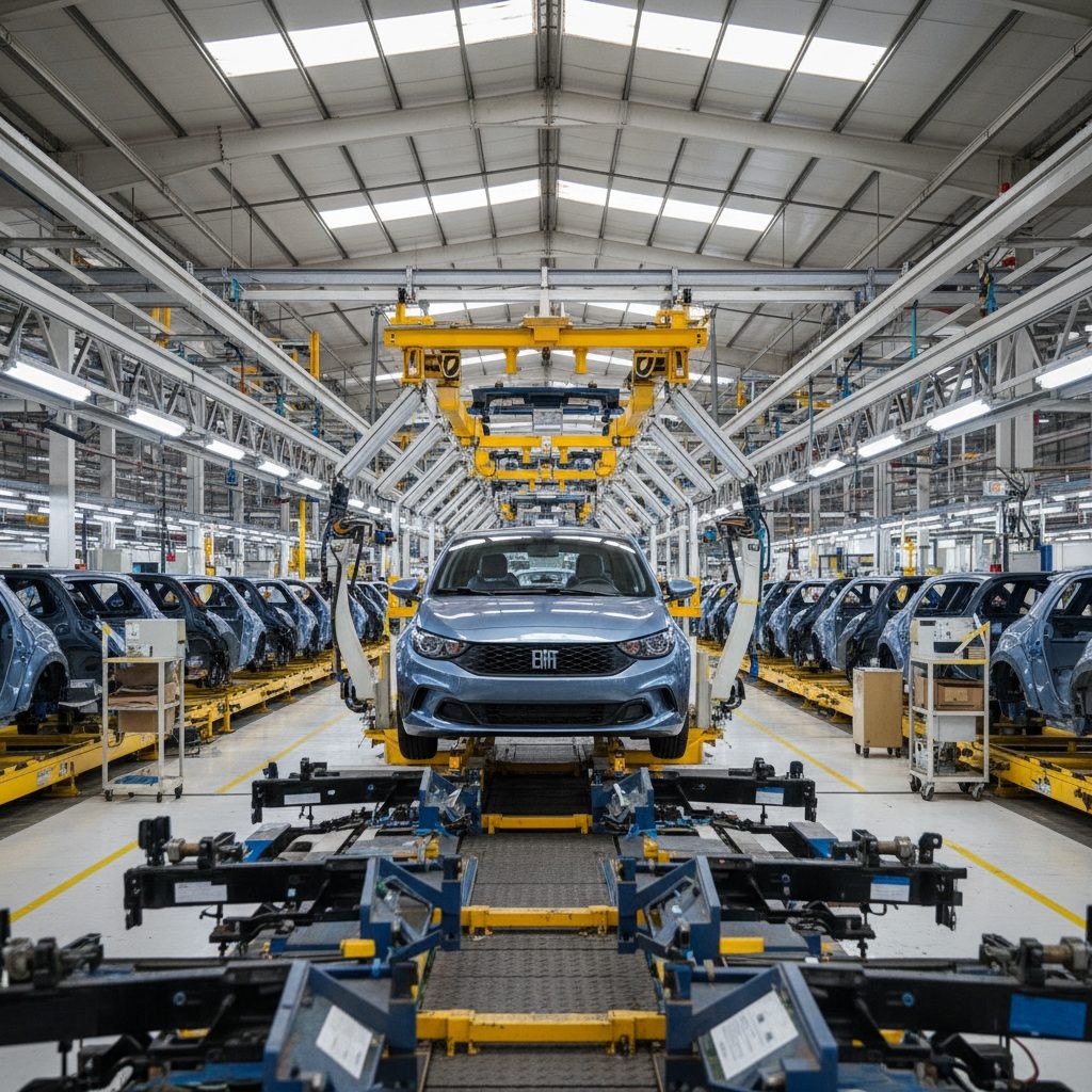 A Engenharia do Preço Baixo: Como o Novo Hatch da Fiat Usará a Mega-Escala de Betim para Ser o Carro de Entrada Definitivo